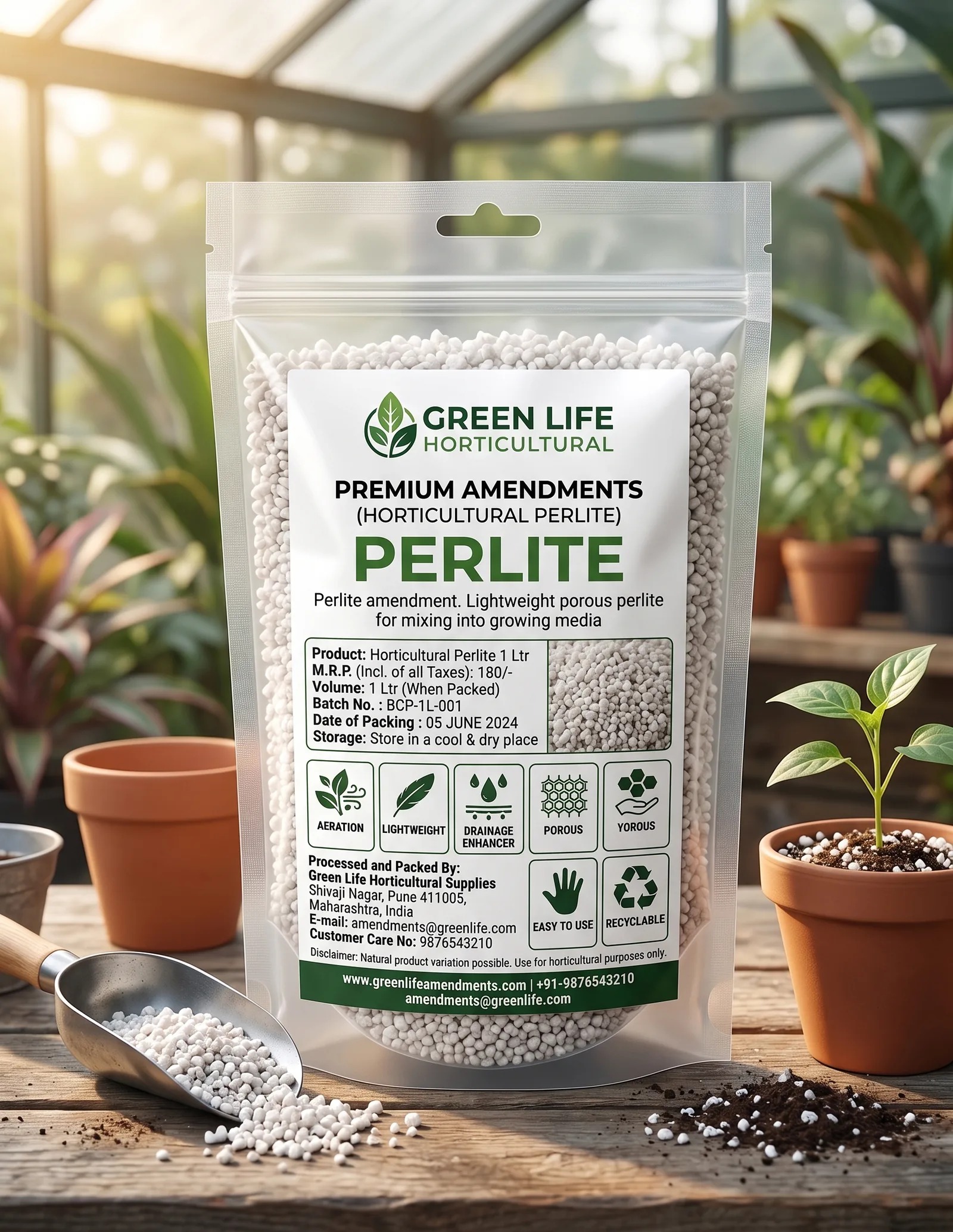 Perlite (1 L Pack) — Hi-Tech Growing Media
